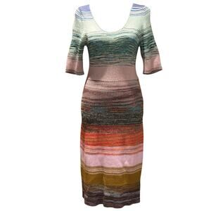 Women's Anthropologie Elodie Space-Dyed Knit Midi Dress Size Med, EUC